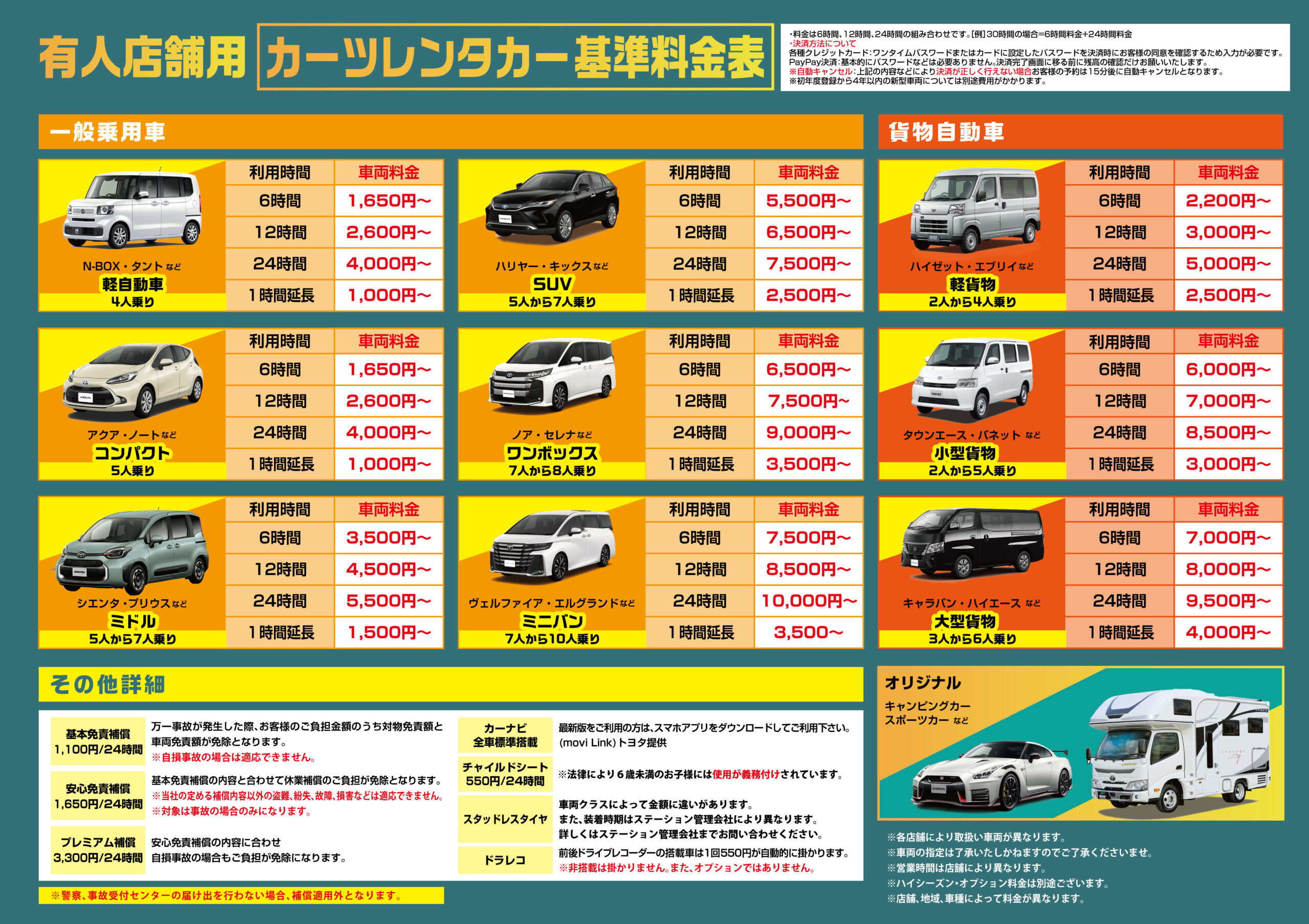 CARTS 基準料金表（画像1）